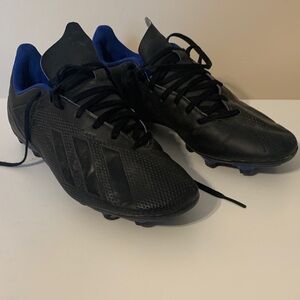 Adidas Men's Black and Blue Athletic Shoes